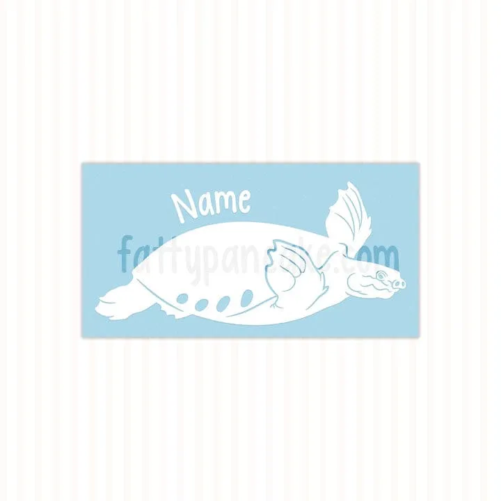 Fly River Turtle Decal, Waterproof Vinyl Decal, Cute Reptile Gift