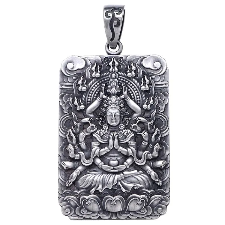 Framed Infinite Compassion Guan Yin Necklace