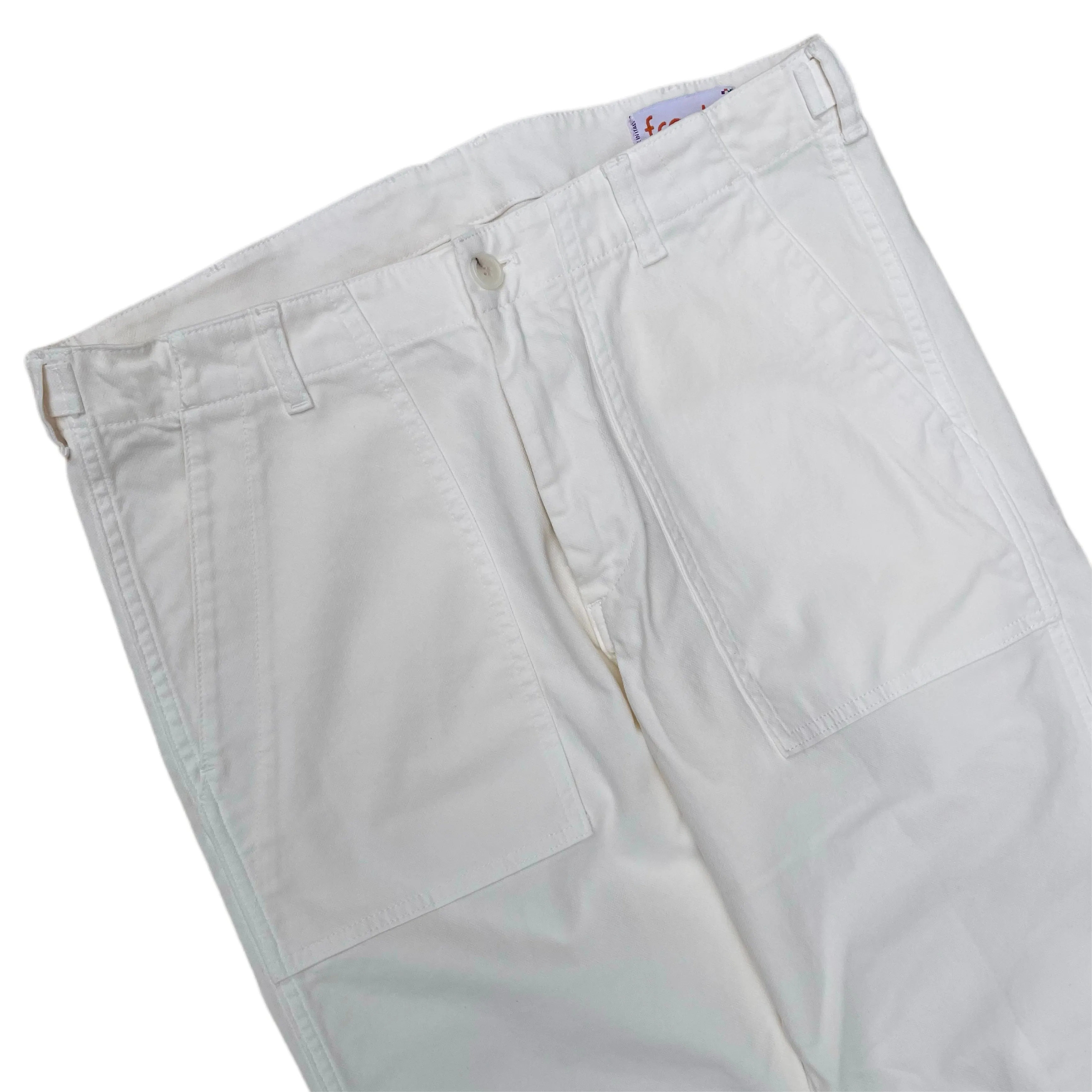 FRESH Cotton Fatigue Pants In Butter White