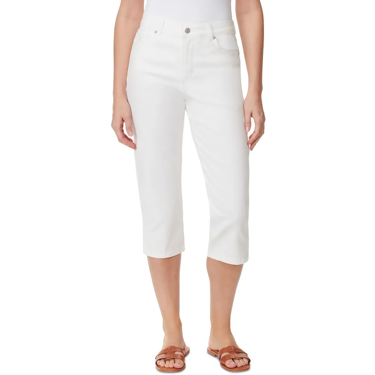 Gloria Vanderbilt Womens Mid-Rise Stretch Capri Jeans