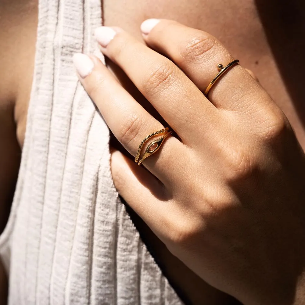 Gold Vermeil Canyon Ring