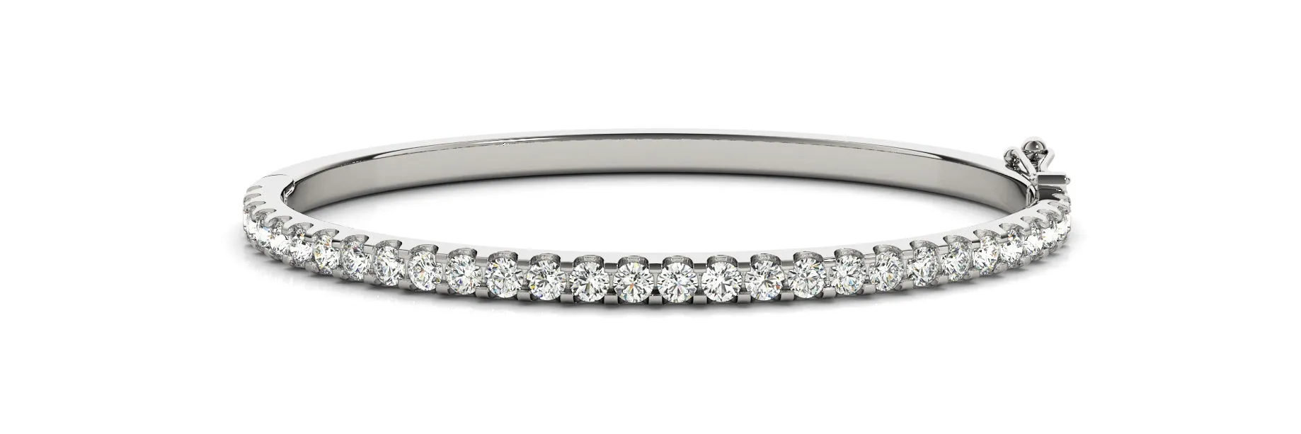 GRACE 3 Carat Diamond Bangle Bracelet in 14K 18K Gold 10 pointer H Color I1 Clarity By Mike Nekta