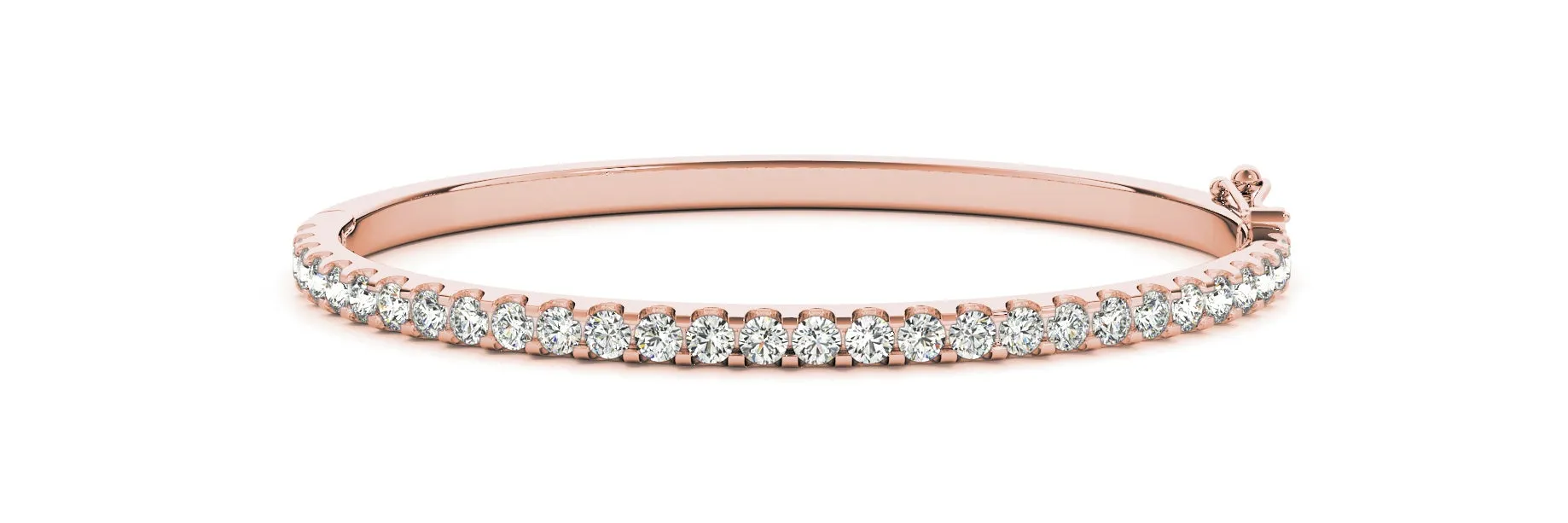 GRACE 3 Carat Diamond Bangle Bracelet in 14K 18K Gold 10 pointer H Color I1 Clarity By Mike Nekta