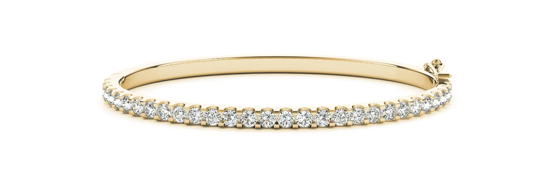 GRACE 3 Carat Diamond Bangle Bracelet in 14K 18K Gold 10 pointer H Color I1 Clarity By Mike Nekta