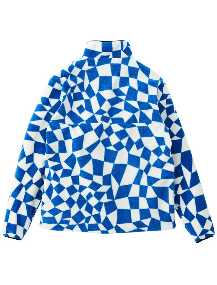 Gramicci Mock Neck Fleece Blue Check