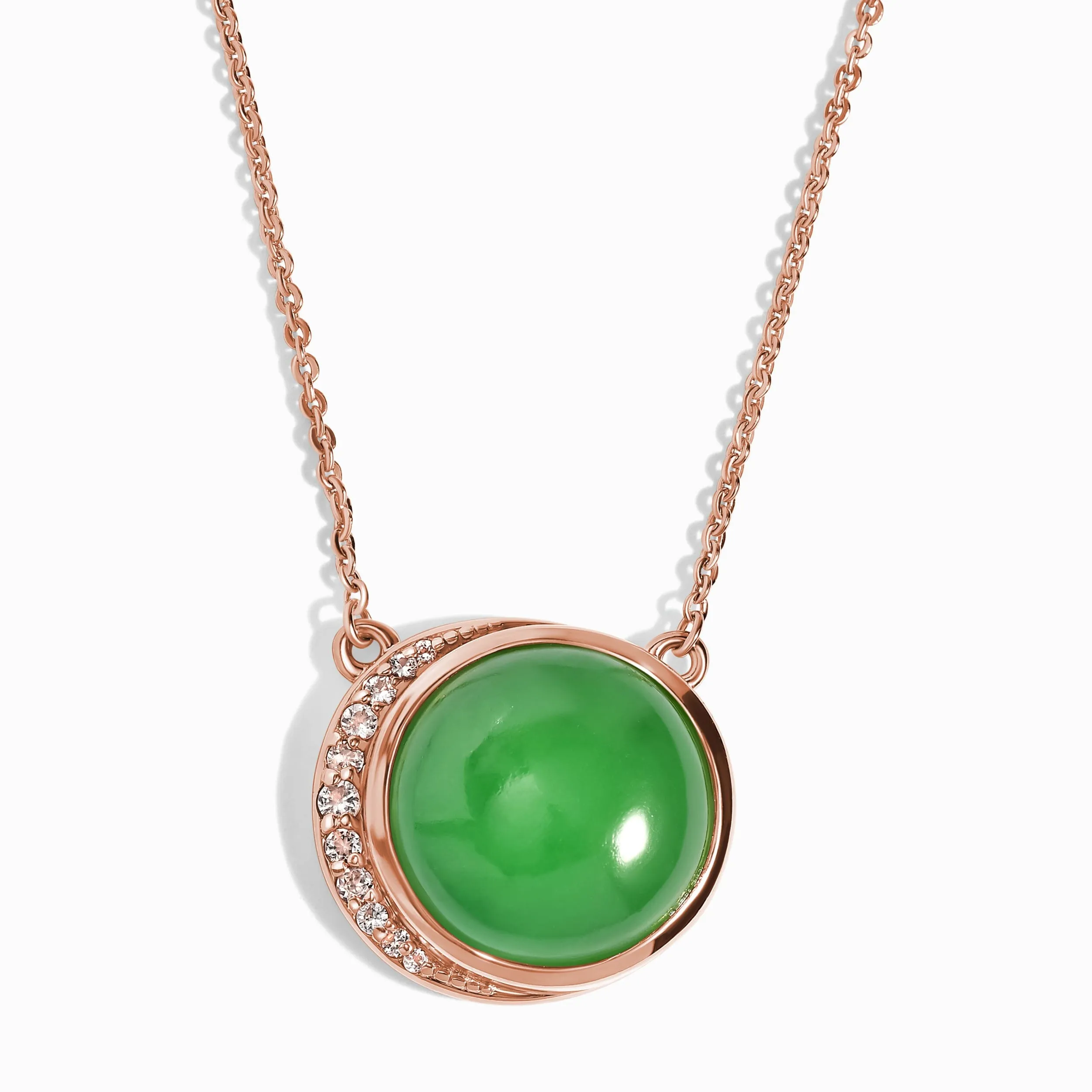 Green Jade Necklace - Moon Desire