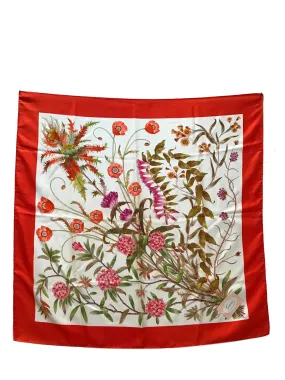 Gucci V. Accornero Floral Silk Scarf