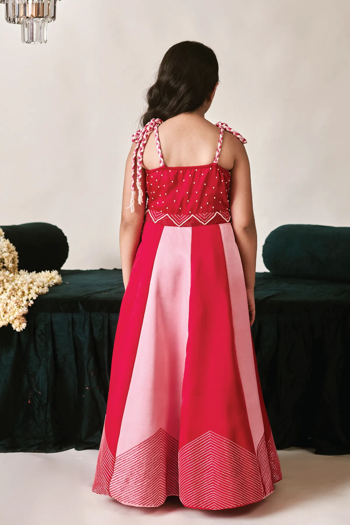 Hayat- Applique Flower Gown