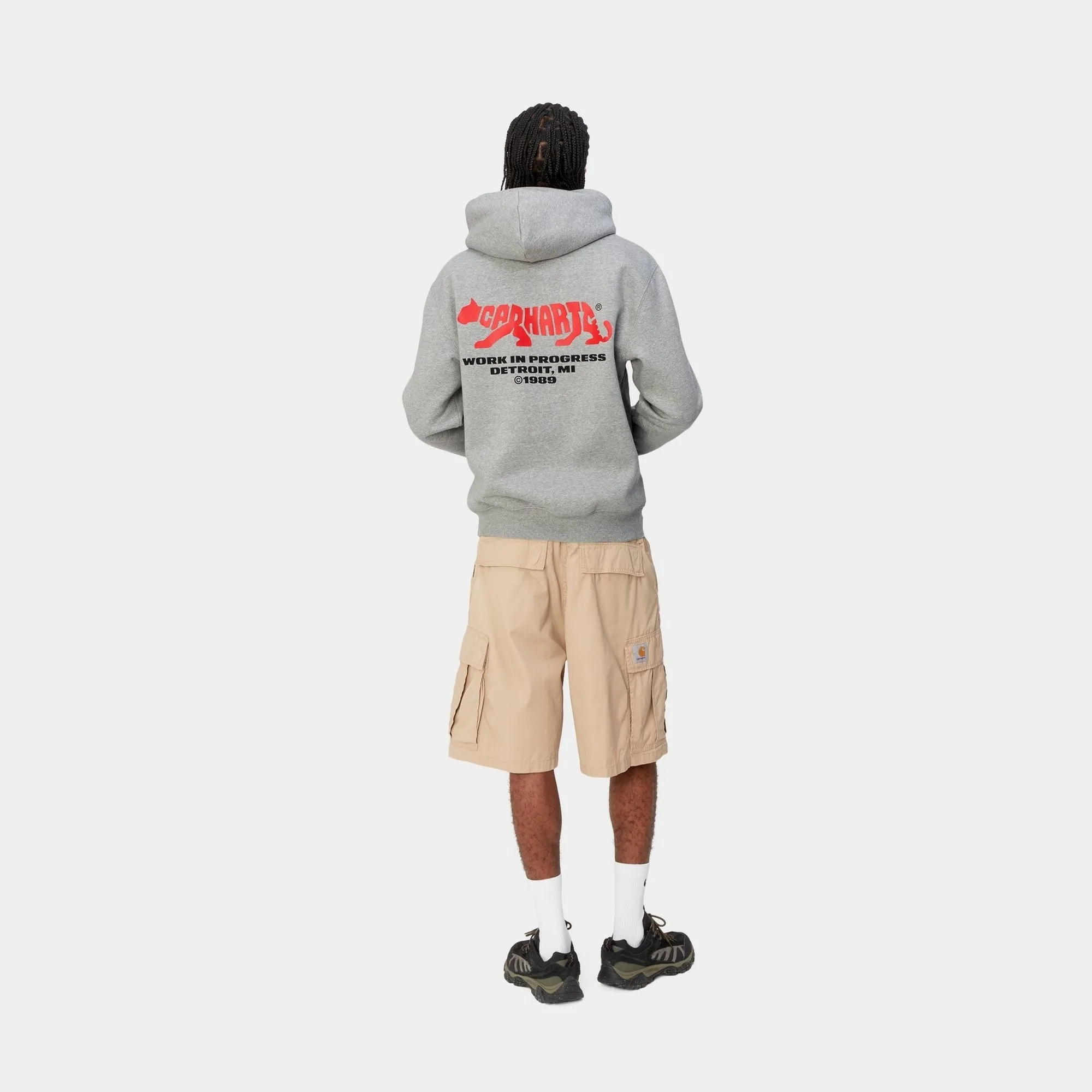 Hooded Rocky Script Sweatshirt | Grey Heather