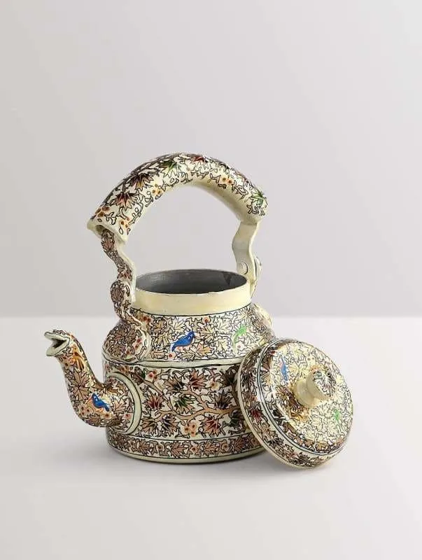 KAUSHALAM HAND PAINTED TEA KETTLE: RAJASTHANI ART