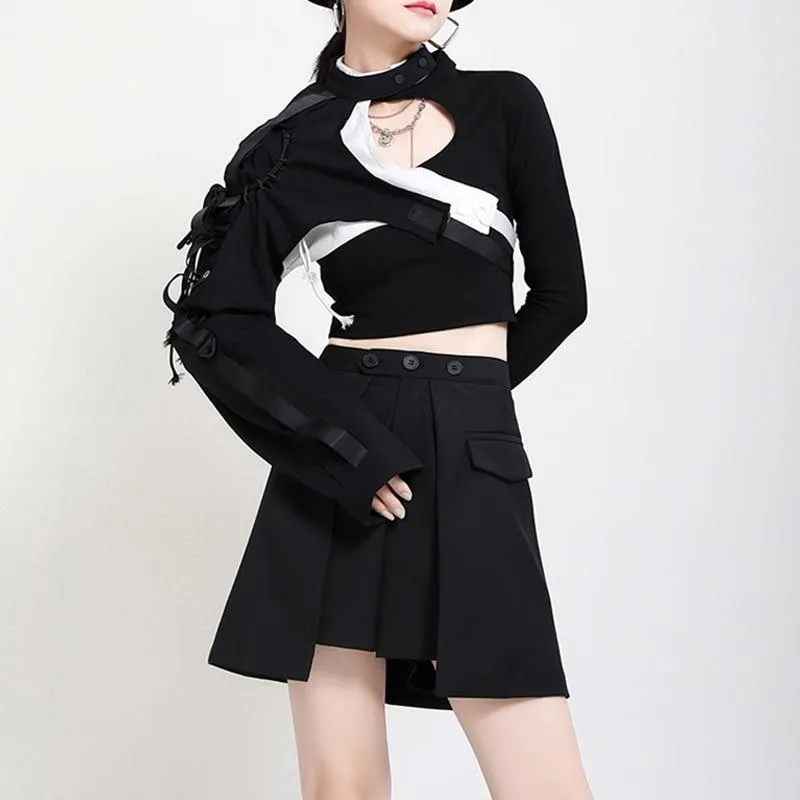 Kazuko Irregular Wide Leg Shorts