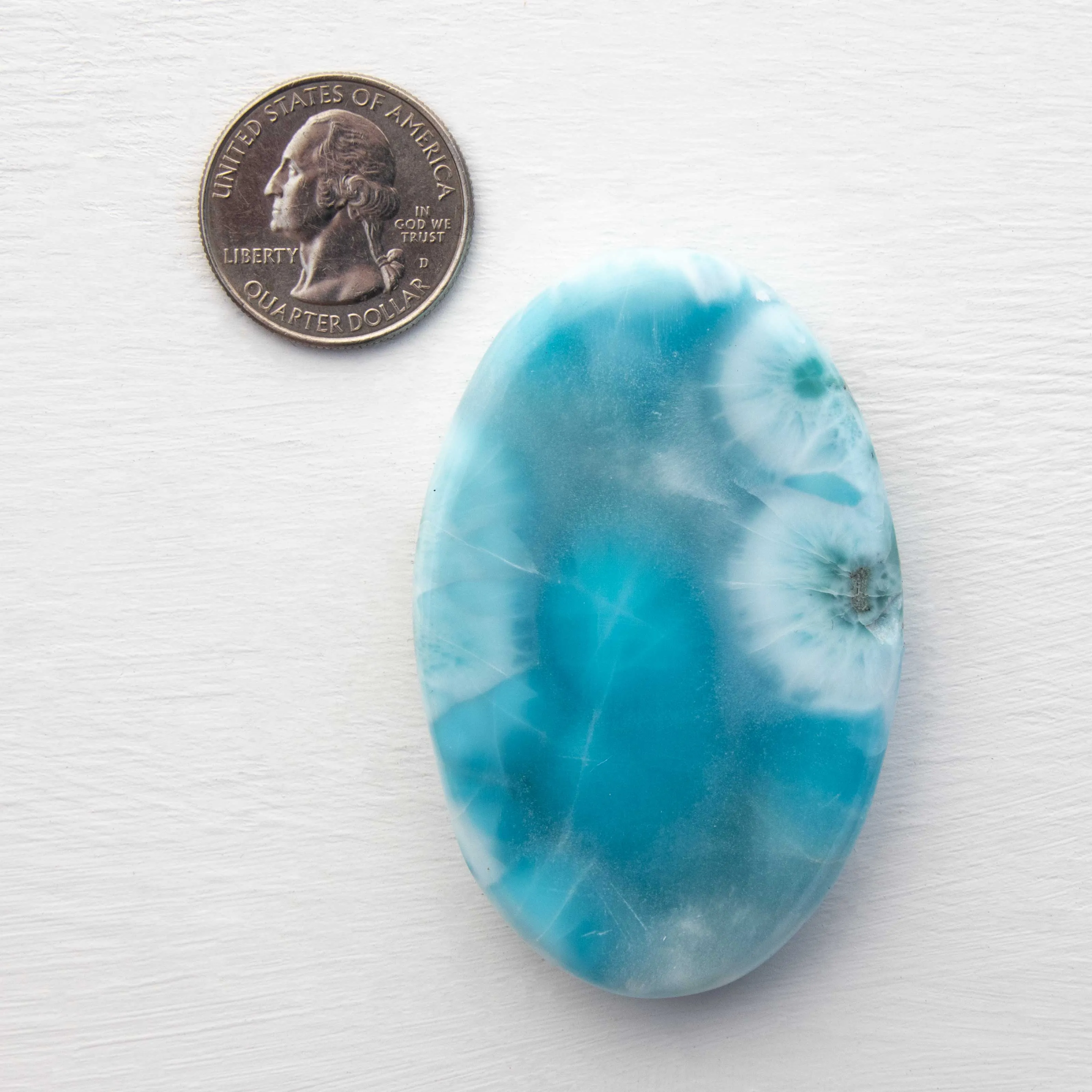 Larimar - AA-Grade, Palm Stone