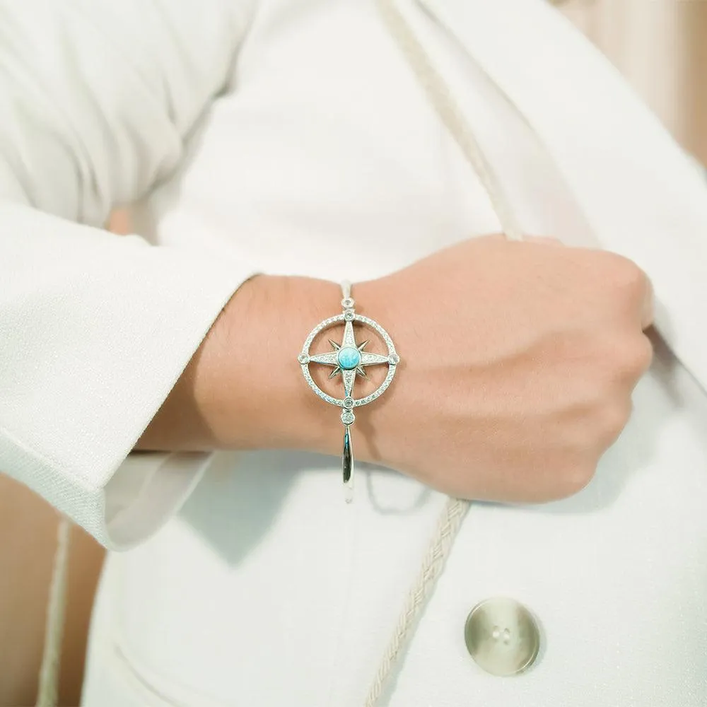 Larimar Pavè Compass Bracelet