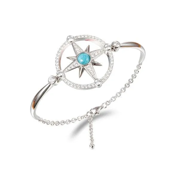 Larimar Pavè Compass Bracelet