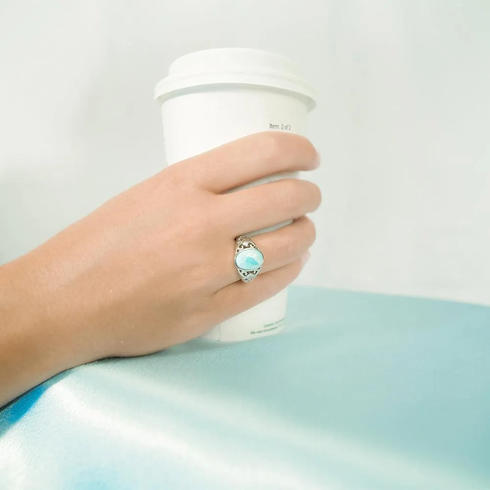 Larimar Victorian Paradise Ring