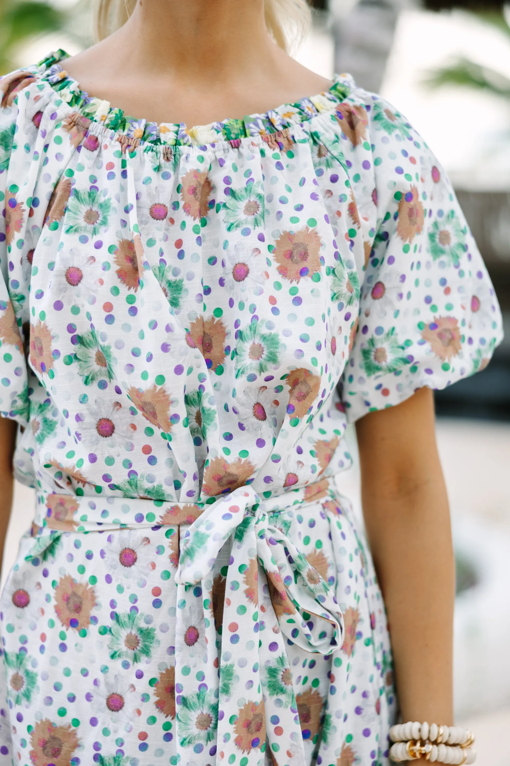 Let It Be White Floral Dress