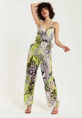 Liquorish Multicolour Abstract Print Jumpsuit