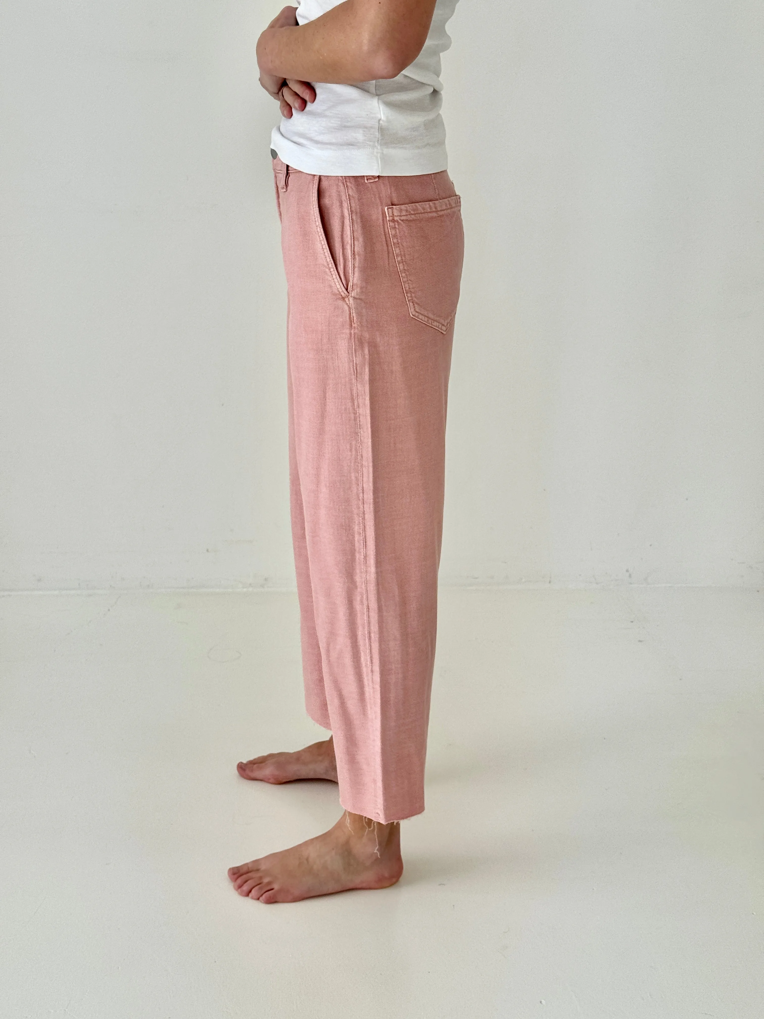 Liverpool Wide Leg Pant in Rose Blush