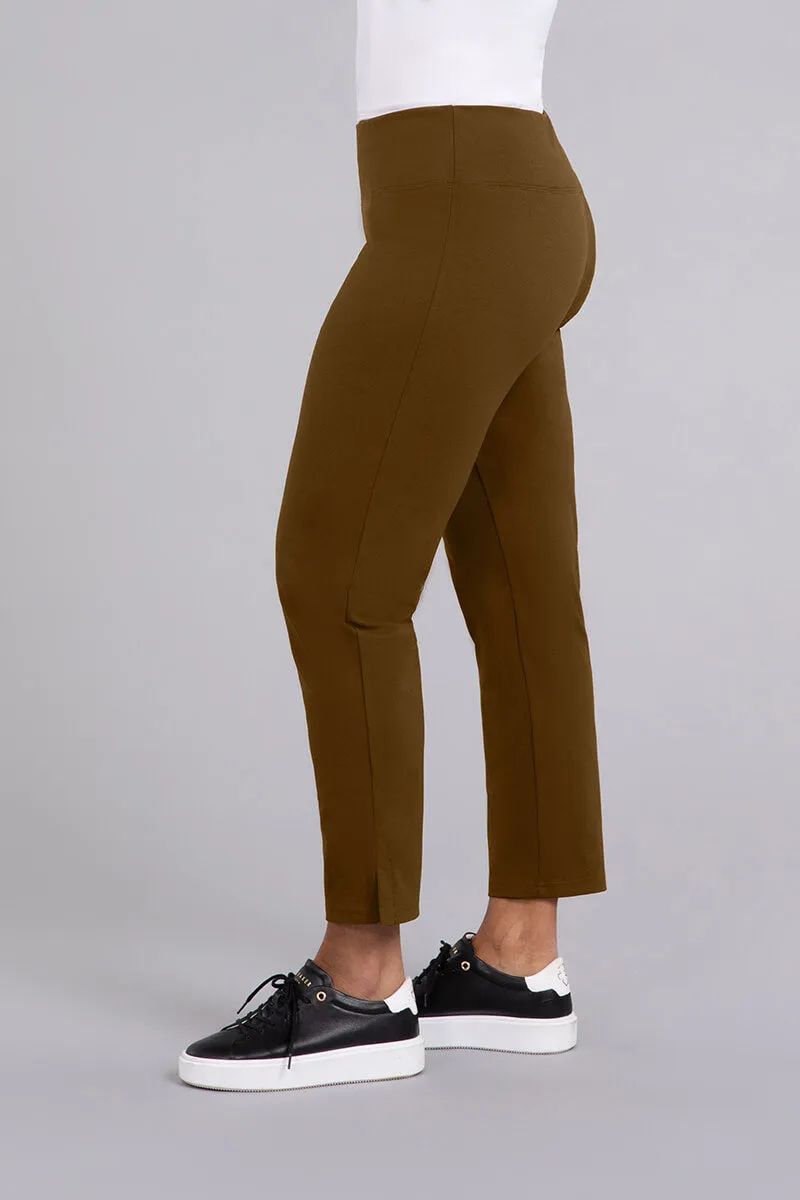 Lux Yoke Narrow Pant Midi | Tobacco