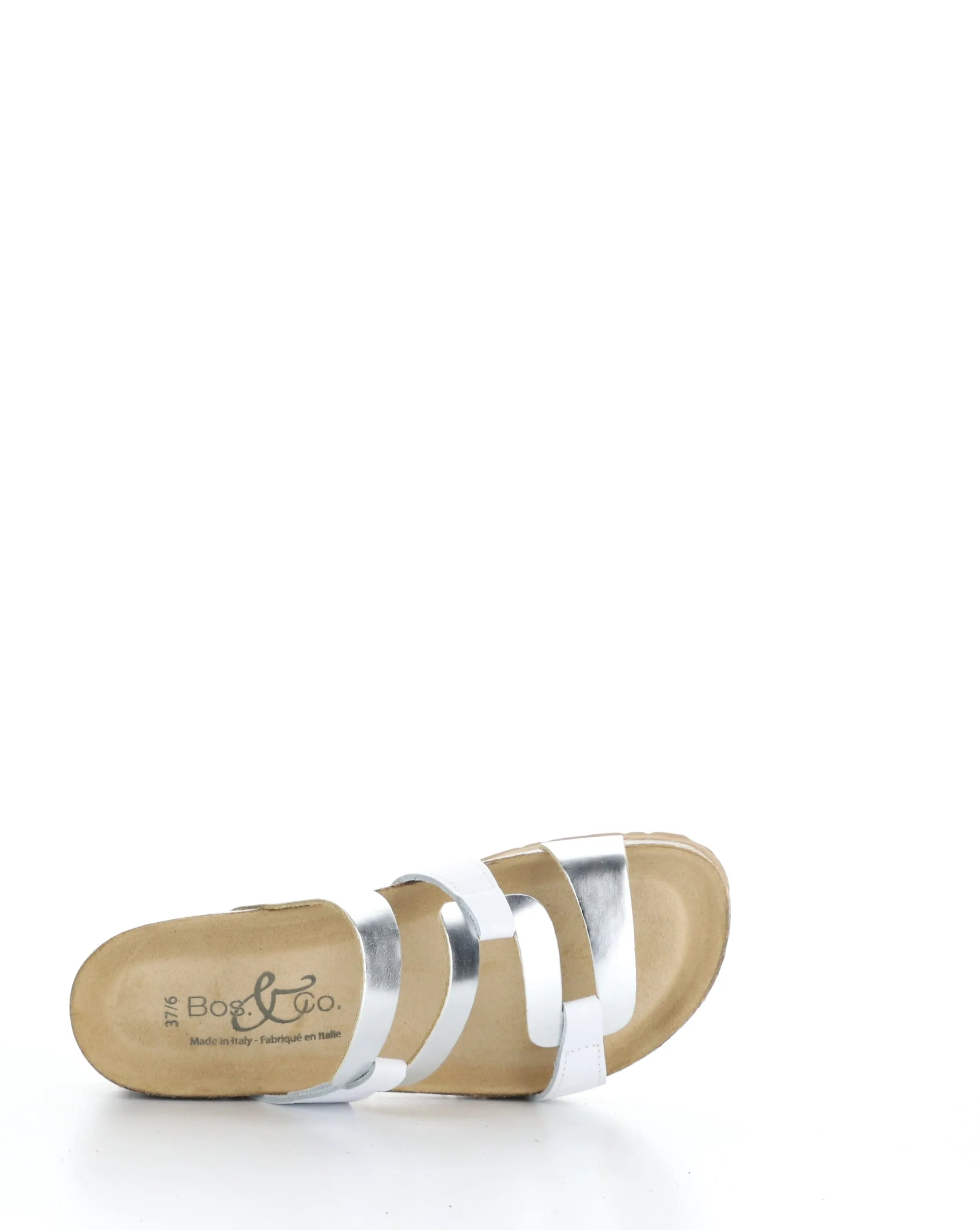 LUZZI White Slip-on Sandals