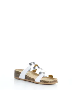 LUZZI White Slip-on Sandals