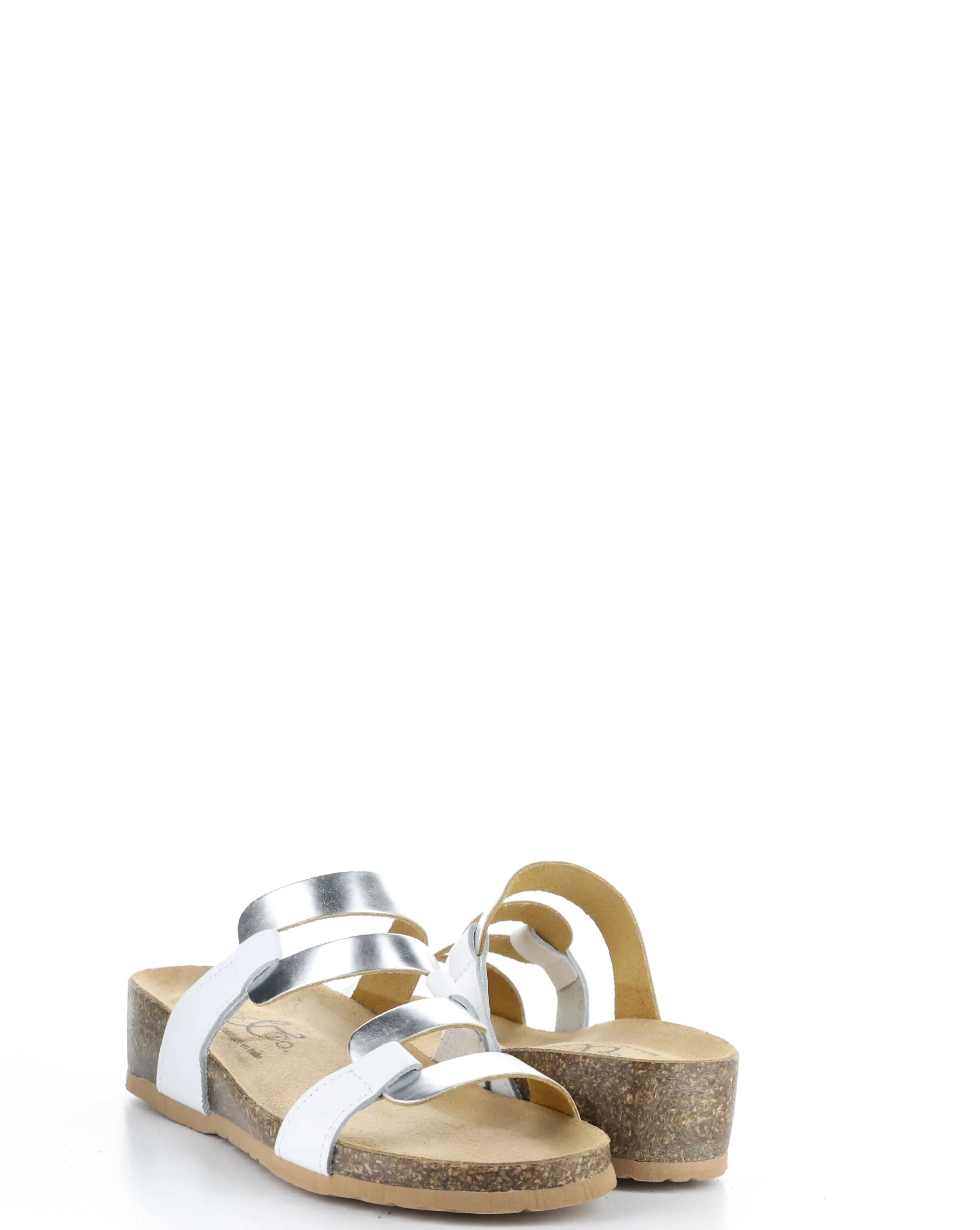 LUZZI White Slip-on Sandals