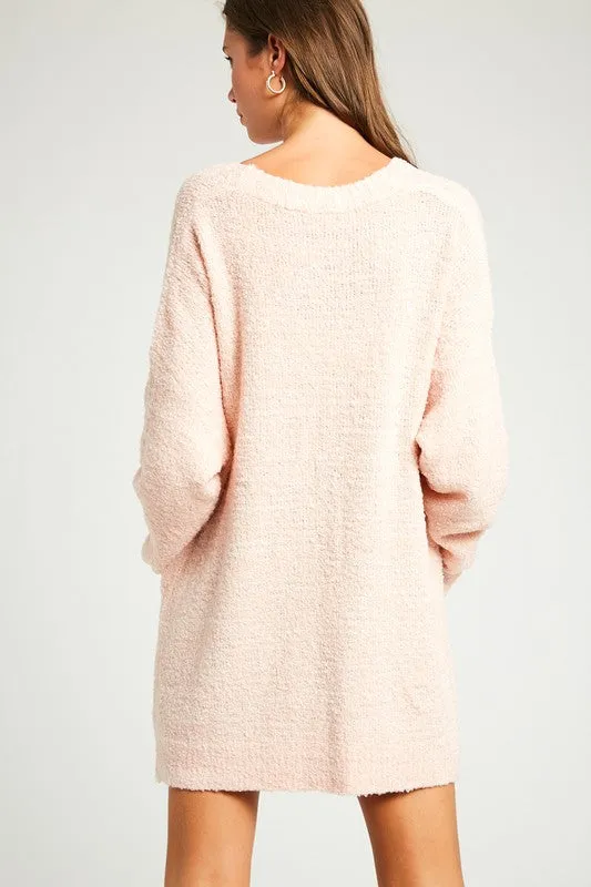 Lyla Soft Button Cardigan in Blush