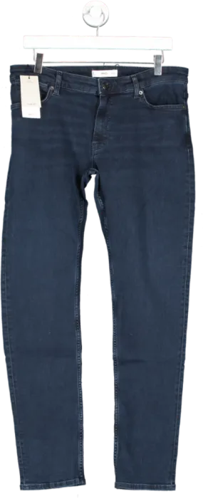 MANGO Blue Slim Fit Ultra Soft Touch Patrick Jeans BNWT W32