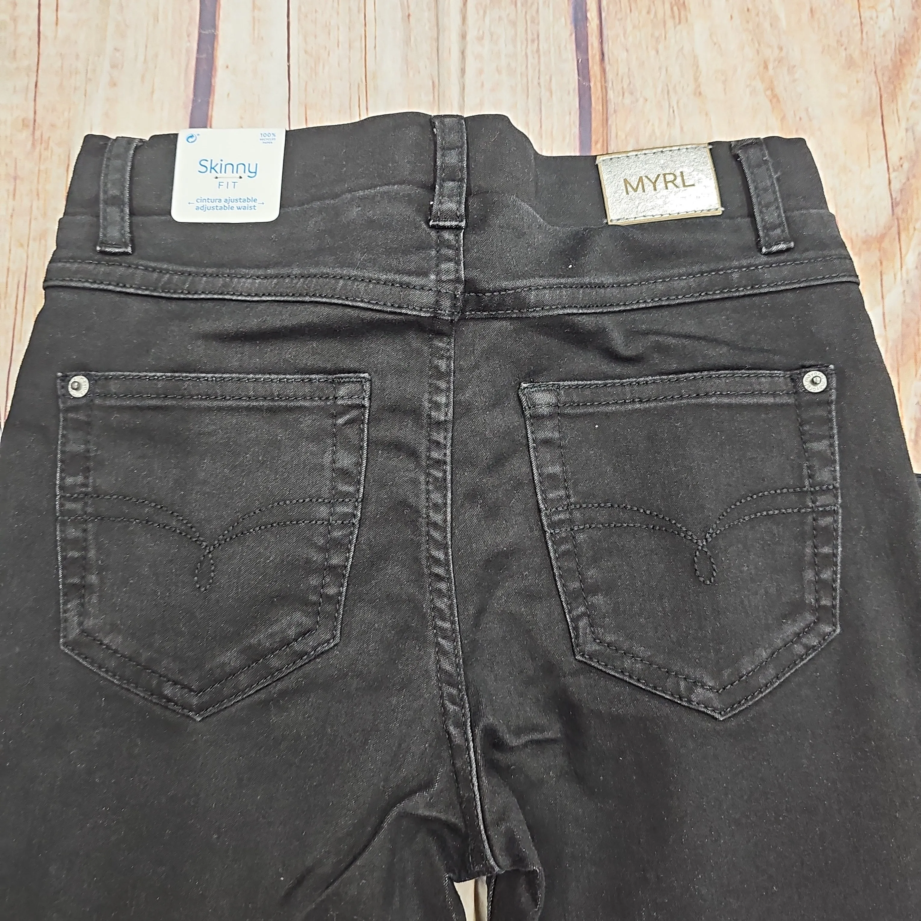 MAYORAL BASIC  GIRLS BLACK DENIM PANTS 578