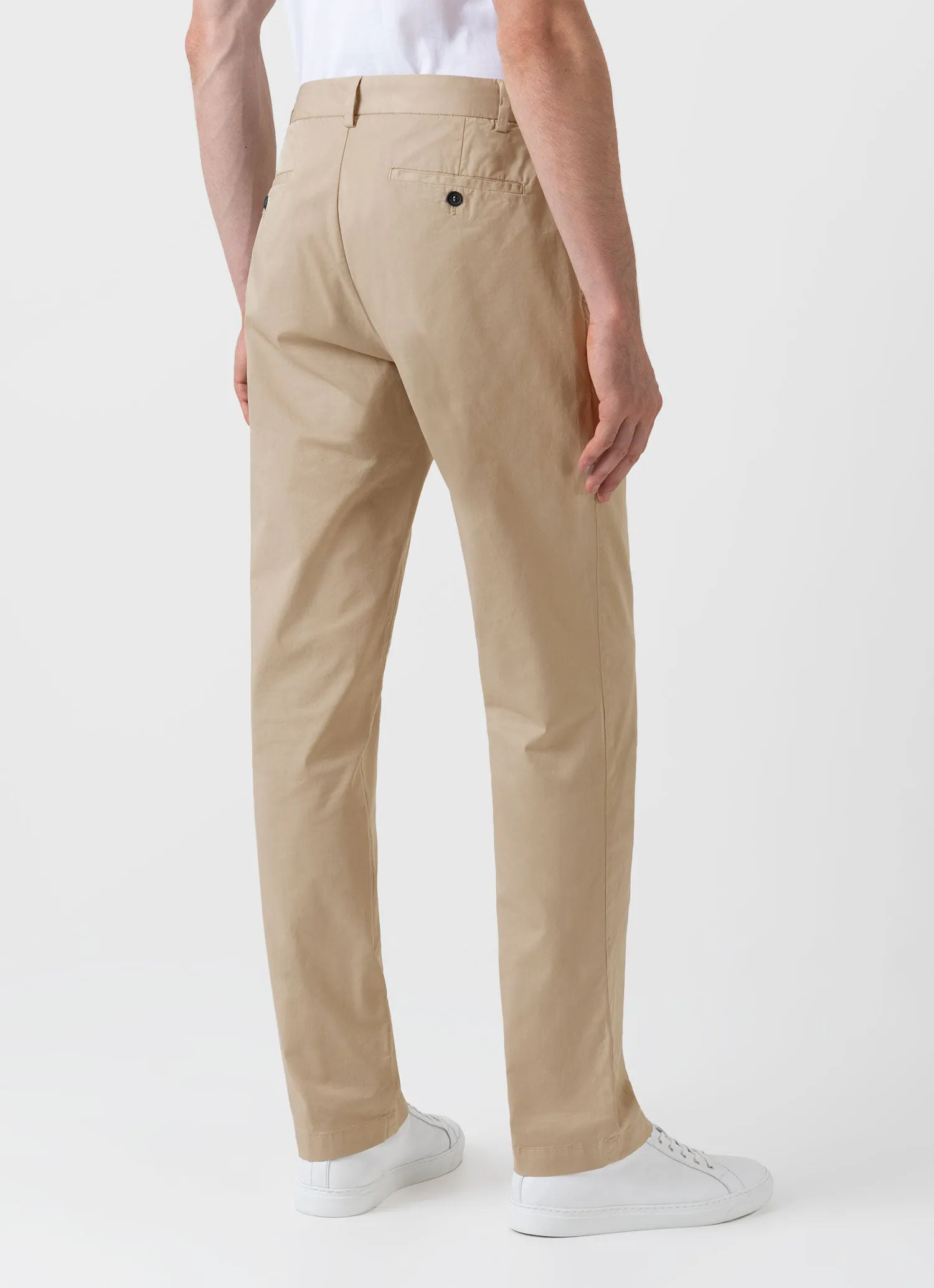 Men's Regular Fit Stretch Chino in Stone