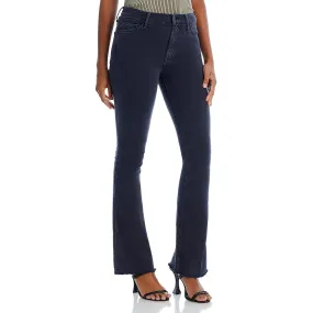 Mother Womens High Rise Faded Flared Pants