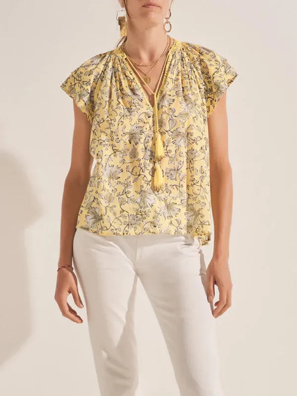 Nekia Top in Yellow Batik