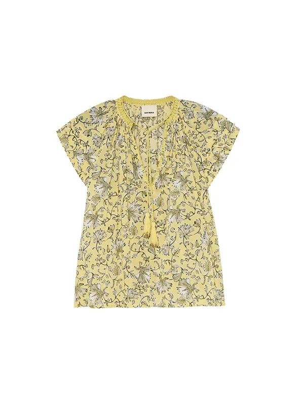 Nekia Top in Yellow Batik