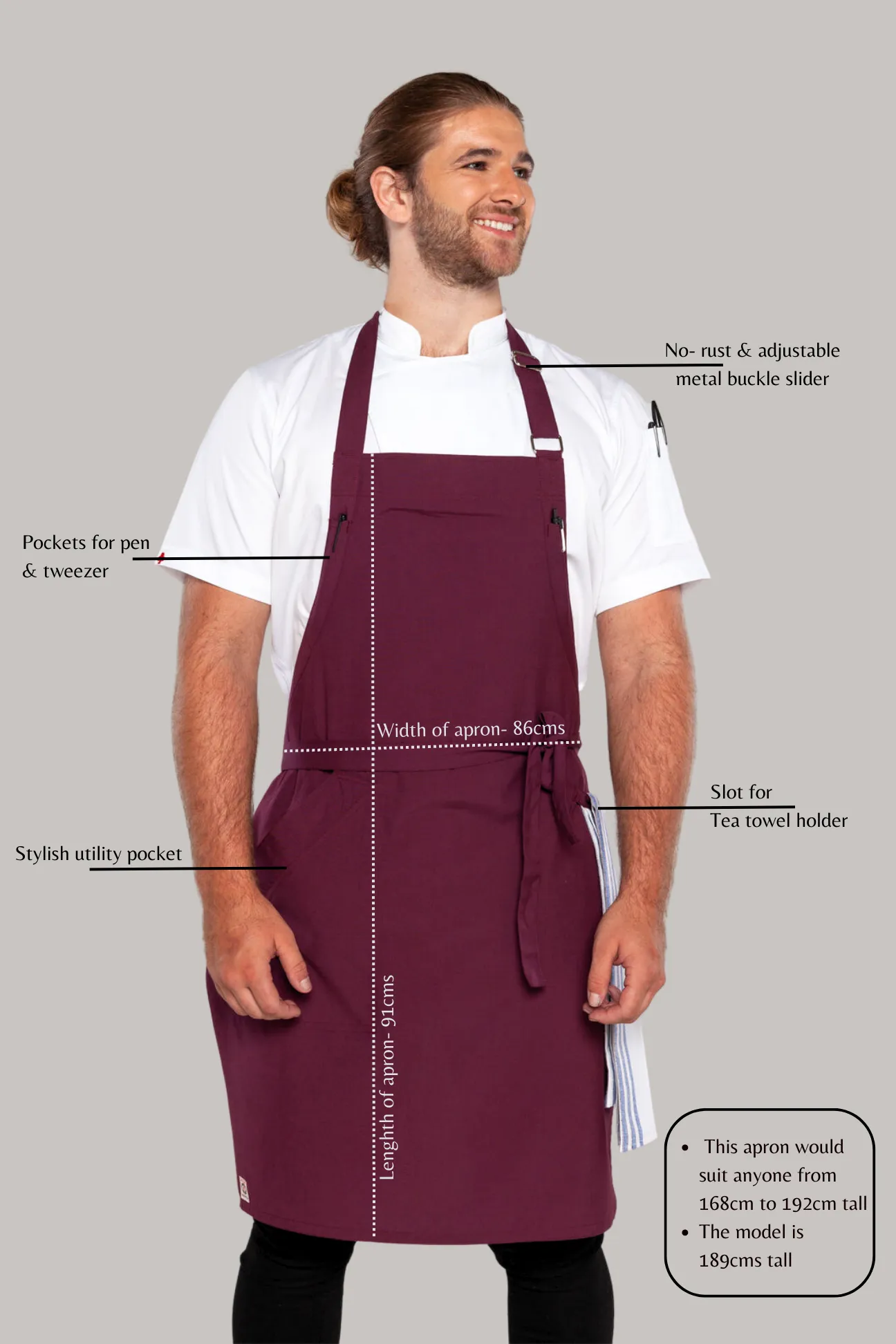 Niche Wine chef apron one size