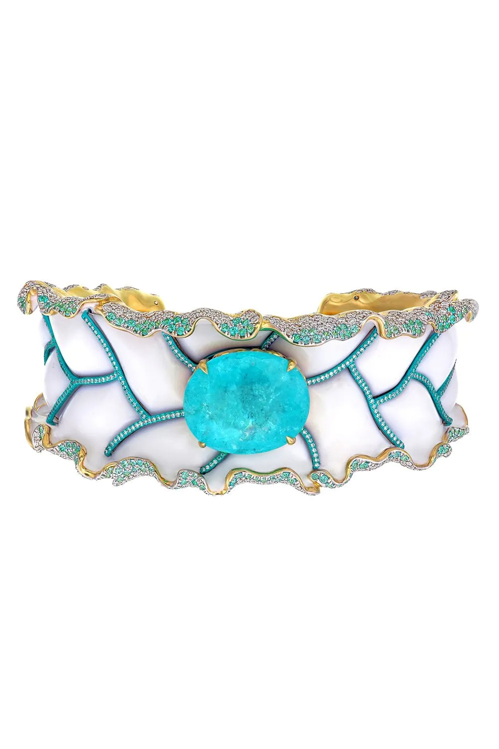 Opal Paraiba Cuff Bracelet