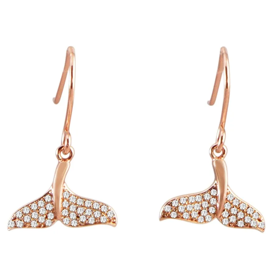 Pavé Whale Tail Earrings