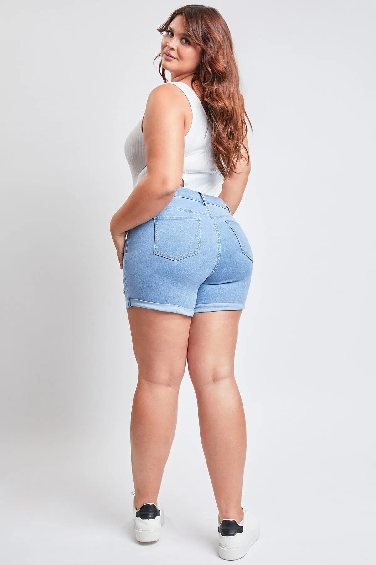 Plus Size Women's Curvy Fit Ultra  Cuffed Shorts