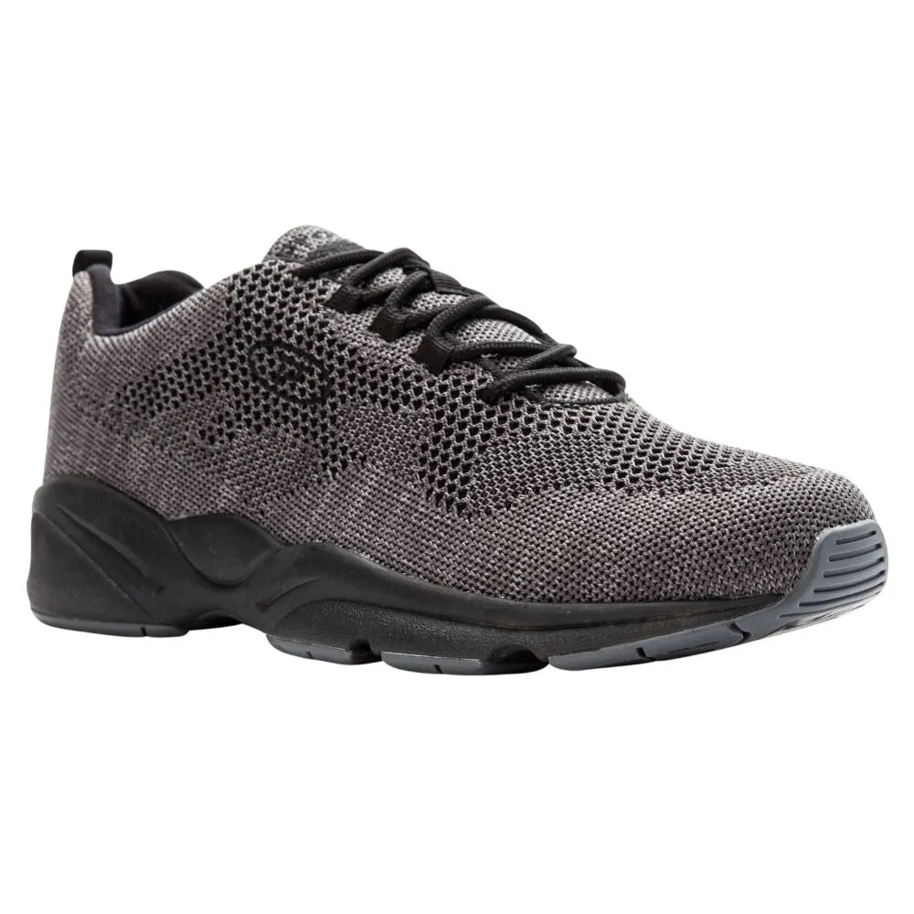 'Propet USA' Men's Stability Fly Sneaker - Lt. Grey / Dk. Grey