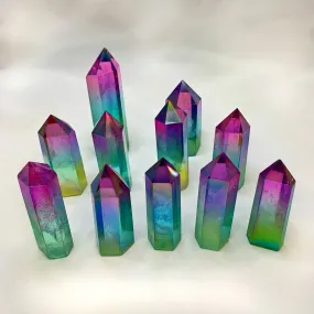 Rainbow Aura Quartz Towers