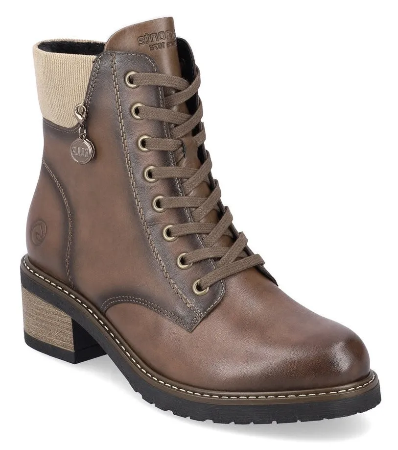 Remonte D1A70-22 Womens Leather Lace Up Ankle Boot