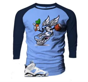 Retro 6 University Blue Fly Kicks Raglan Shirt