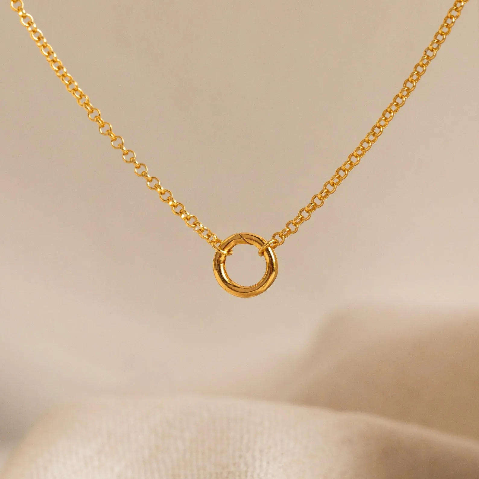 Rolo Circle Charm Necklace