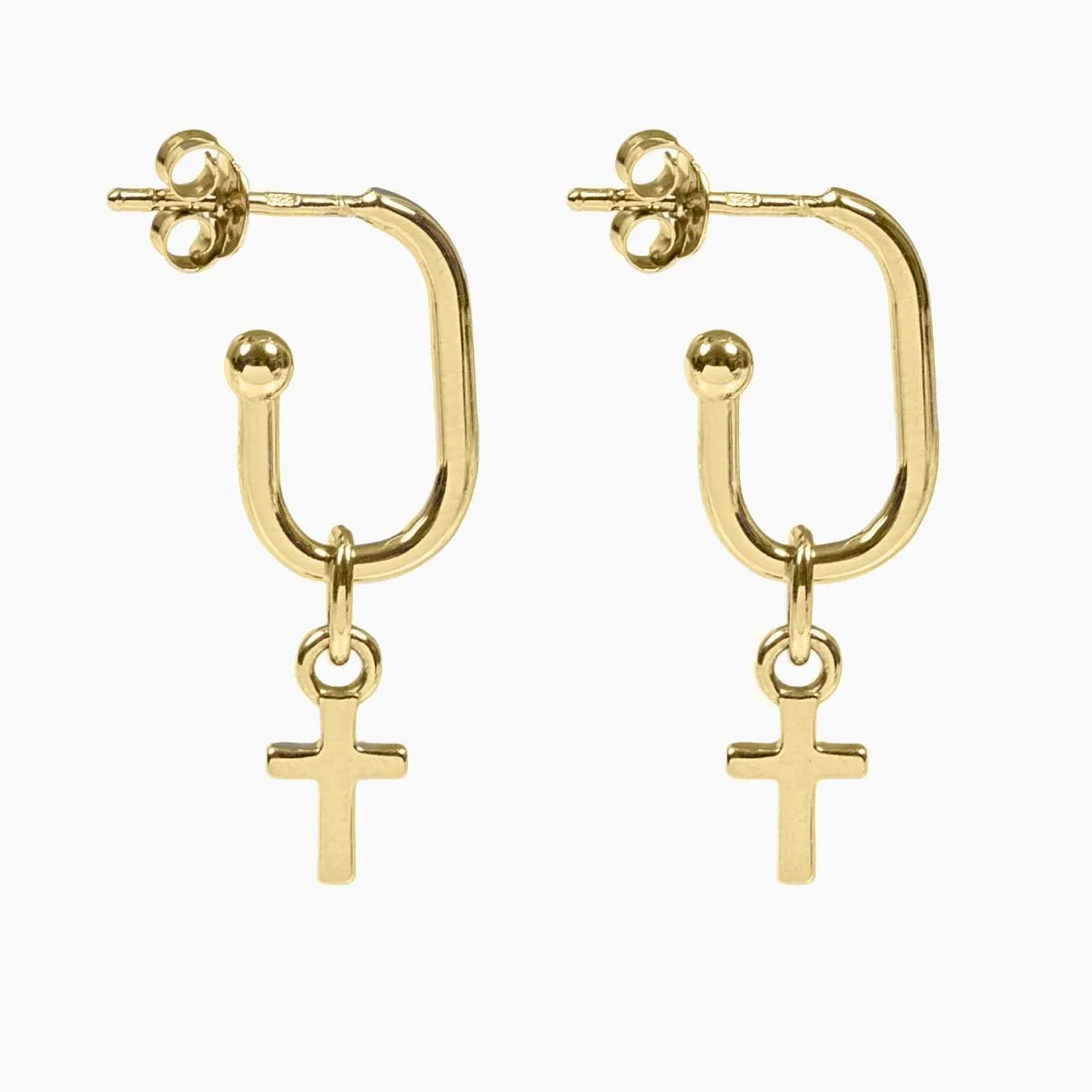 Roma Cross Earrings (Gold)