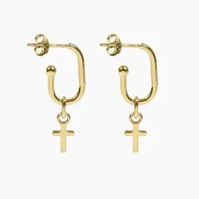 Roma Cross Earrings (Gold)