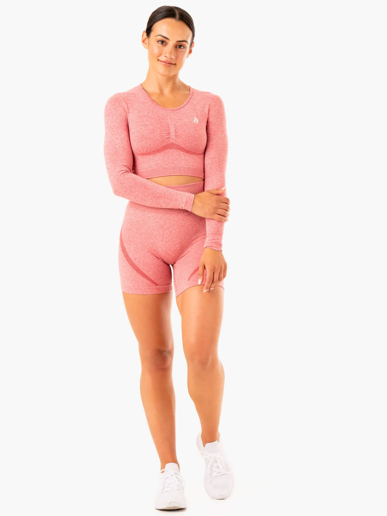 Sculpt Seamless Long Sleeve Top - Pink Marl