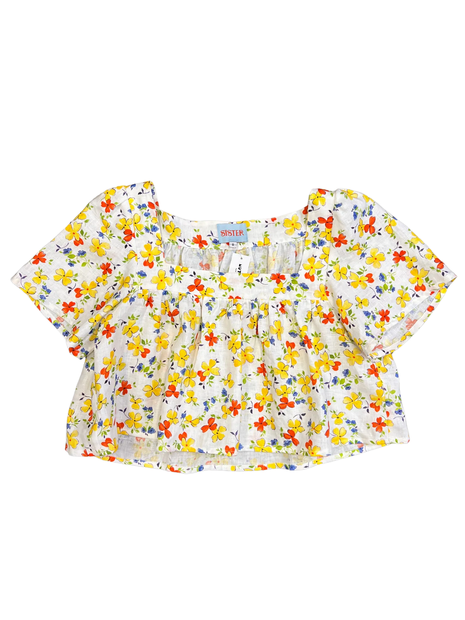 Size 8 - Sister Studios Cream Floral Top