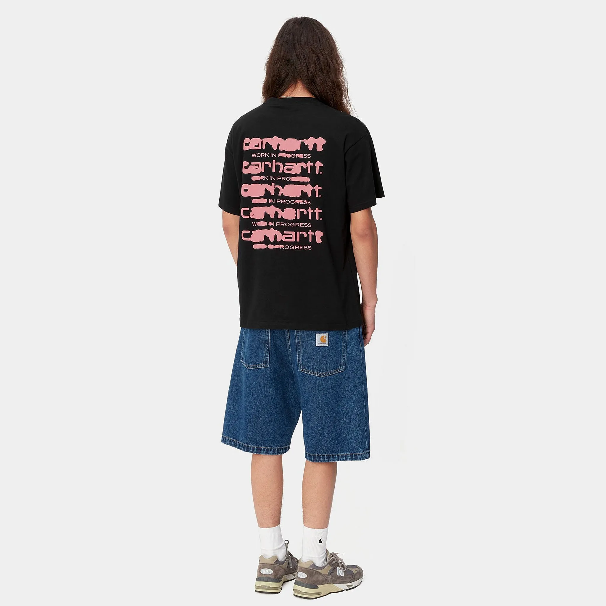 S/S Ink Bleed T-Shirt (Black/Pink)