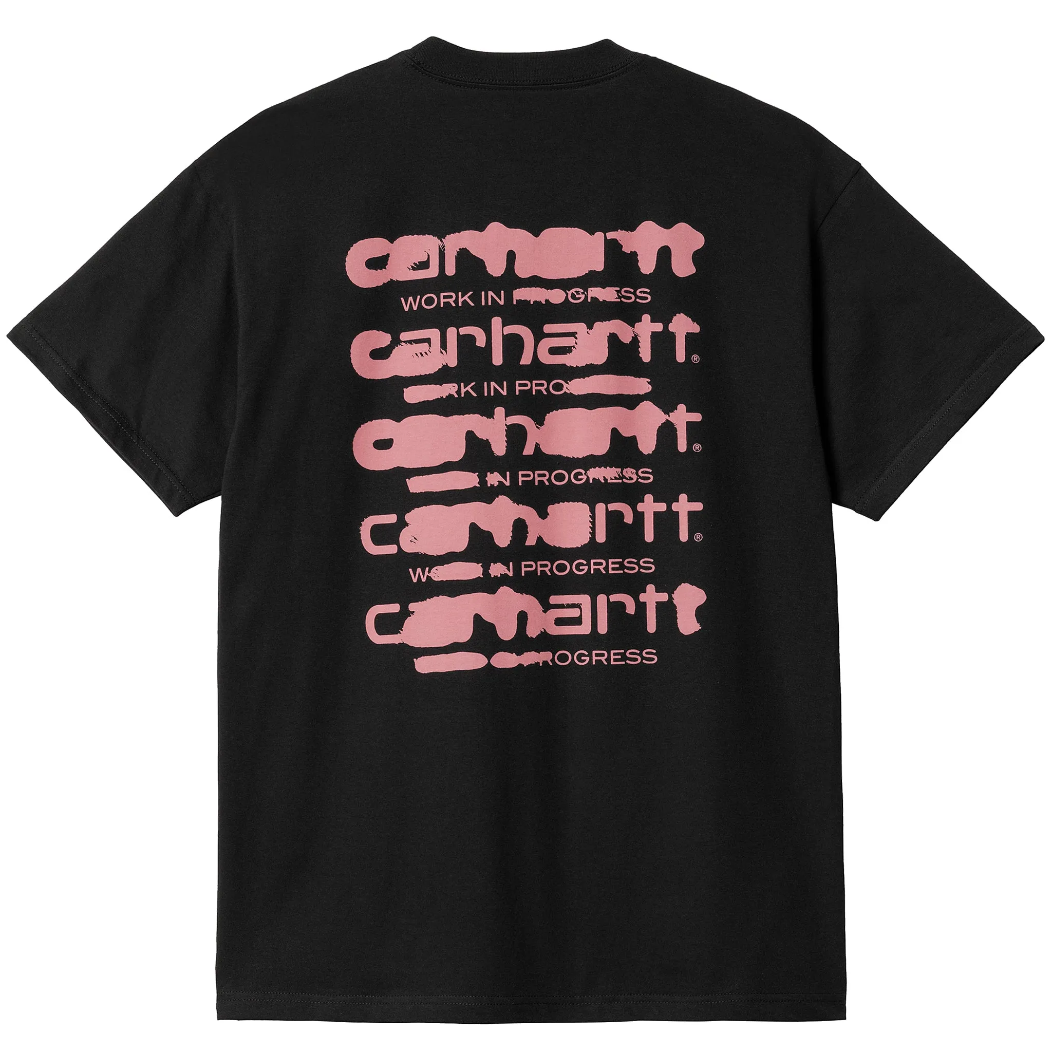 S/S Ink Bleed T-Shirt (Black/Pink)