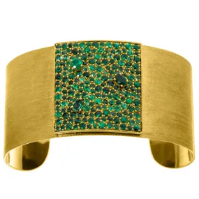 Stardust Cuff Yellow Gold Emerald