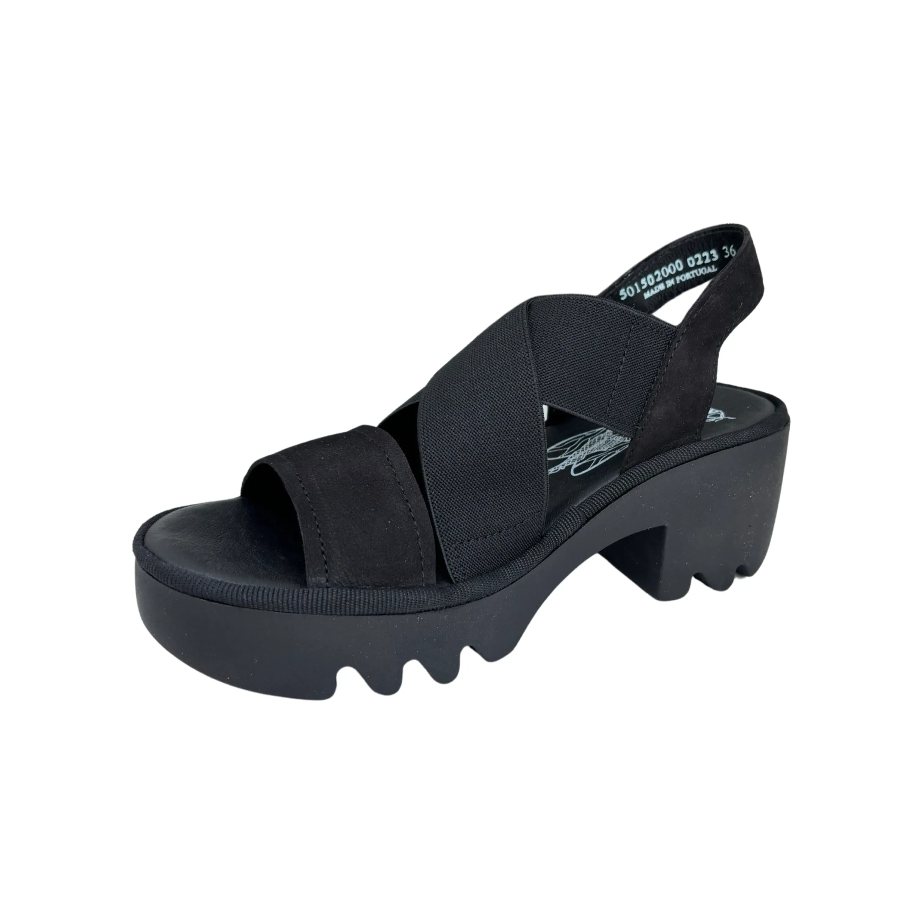 TAJI502 Black Crossover Sandal